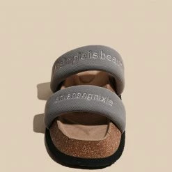 Nuheel® NUHEEL Ladies Sandals New Net Red Design Sense Casual Versatile One-Word Slippers Thick Sole European And American Style Slippers & Sandals