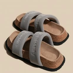 Nuheel® NUHEEL Ladies Sandals New Net Red Design Sense Casual Versatile One-Word Slippers Thick Sole European And American Style Slippers & Sandals