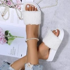 Nuheel® Nuheel Fuzzy Slippers For Women House Shoes Warm Wool House Slippers Slippers & Sandals