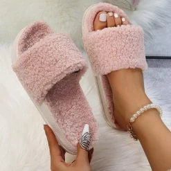 Nuheel® Nuheel Fuzzy Slippers For Women House Shoes Warm Wool House Slippers Slippers & Sandals