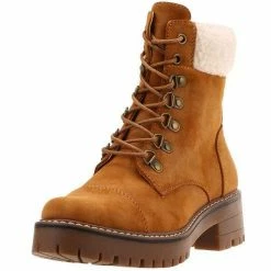 Nuheel® Ankle & Bootie Nuheel Womens Martin Boot Lace-up Boots Flat Heel Platform Plus Velvet Ankle Boots