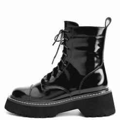 Nuheel® Ankle & Bootie Nuheel Leather Platform Boots Combat Boots Women Martin Boots