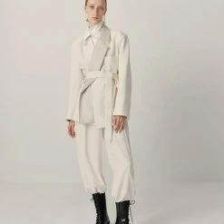 Nuheel® Nuheel Leather Thick-Heeled Martin Boots Combat Boots Women Gray 11