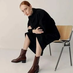 Nuheel® Ankle & Bootie Nuheel Leather Vintage Crocodile Pattern Booties For Women Brown 11