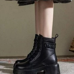 Nuheel® Nuheel Womens Brown Cowhide Martin Boots Platform Martin Boots Lace-up Booties Ankle & Bootie 15 Nuheel® Nuheel Womens Brown Cowhide Martin Boots Platform Martin Boots Lace-up Booties Ankle & Bootie