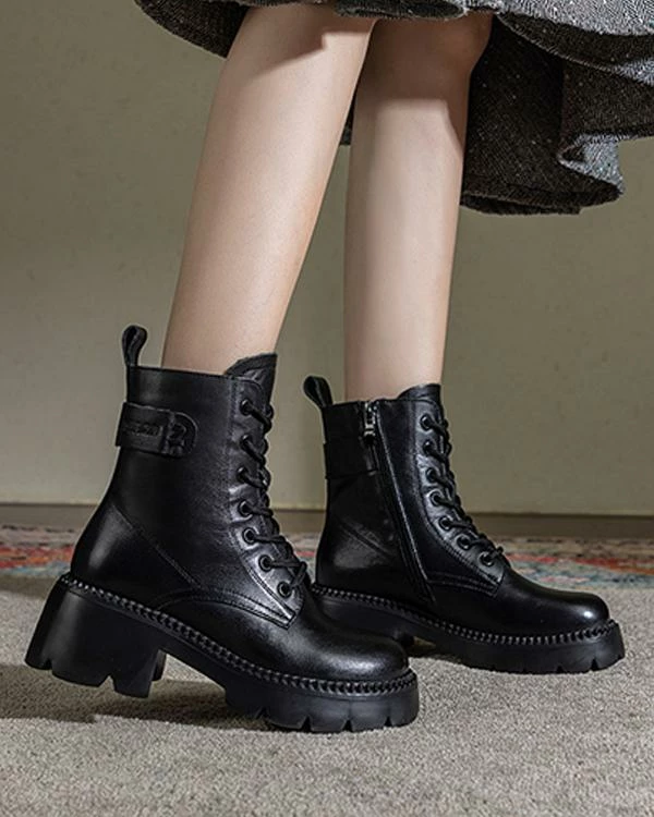 Nuheel® Nuheel Womens Brown Cowhide Martin Boots Platform Martin Boots Lace-up Booties Ankle & Bootie 10 Nuheel® Nuheel Womens Brown Cowhide Martin Boots Platform Martin Boots Lace-up Booties Ankle & Bootie