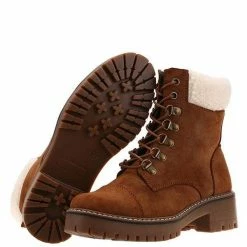 Nuheel® Ankle & Bootie Nuheel Womens Martin Boot Lace-up Boots Flat Heel Platform Plus Velvet Ankle Boots