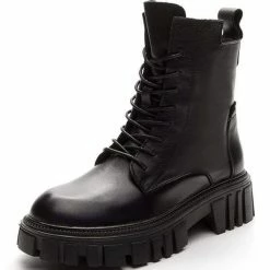 Nuheel® Nuheel Womens Martin Boots Short Leather Boots Short Heel Platform Boots