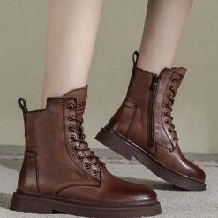 Nuheel® Ankle & Bootie Nuheel Womens Martin Boots Winter Ankle Boots Platform Side Zipper Shorts Boots