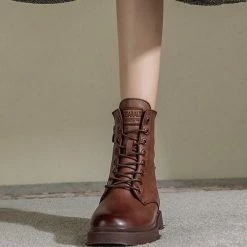 Nuheel® Ankle & Bootie Nuheel Womens Martin Boots Winter Ankle Boots Platform Side Zipper Shorts Boots