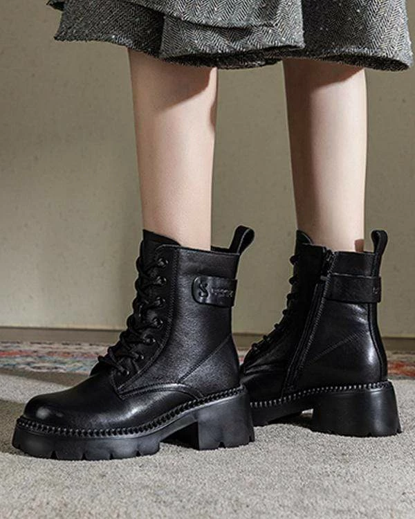 Nuheel® Nuheel Womens Brown Cowhide Martin Boots Platform Martin Boots Lace-up Booties Ankle & Bootie 9 Nuheel® Nuheel Womens Brown Cowhide Martin Boots Platform Martin Boots Lace-up Booties Ankle & Bootie