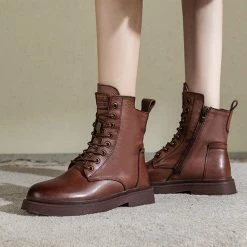 Nuheel® Ankle & Bootie Nuheel Womens Martin Boots Winter Ankle Boots Platform Side Zipper Shorts Boots