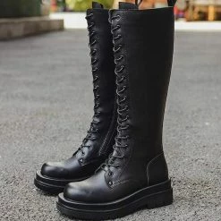 Nuheel® Nuheel Knee High Boots For Women Calf Bandage Knight Boots