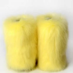 Nuheel® Nuheel Snow Boots Women Mid Calf Boots Fluffy And Warm Fox Fur Booties