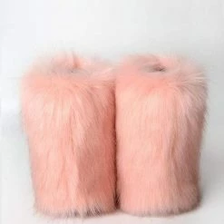 Nuheel® Nuheel Snow Boots Women Mid Calf Boots Fluffy And Warm Fox Fur Booties