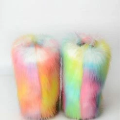 Nuheel® Nuheel Snow Boots Women Mid Calf Boots Fluffy And Warm Fox Fur Booties