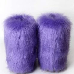 Nuheel® Nuheel Snow Boots Women Mid Calf Boots Fluffy And Warm Fox Fur Booties