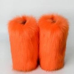Nuheel® Nuheel Snow Boots Women Mid Calf Boots Fluffy And Warm Fox Fur Booties