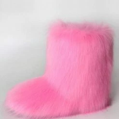 Nuheel® Nuheel Snow Boots Women Mid Calf Boots Fluffy And Warm Fox Fur Booties