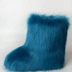Nuheel® Nuheel Snow Boots Women Mid Calf Boots Fluffy And Warm Fox Fur Booties