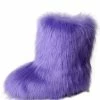 Nuheel® Nuheel Snow Boots Women Mid Calf Boots Fluffy And Warm Fox Fur Booties