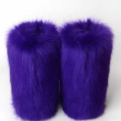 Nuheel® Nuheel Snow Boots Women Mid Calf Boots Fluffy And Warm Fox Fur Booties