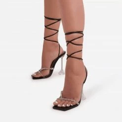 Nuheel Comfortable Sandals For Women And Sexy Rhinestone Sandals Strappy Heels Woman