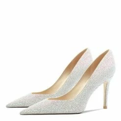 Nuheel® Nuheel Pointed Rhinestone Banquet Bridesmaid Shoes Wedding Shoes