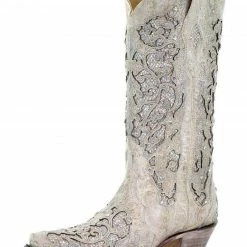 Nuheel® Nuheel Retro Pointed Knee High Boots For Women Embroidery Platform Fashion Boots Hollow Cowboy Boots