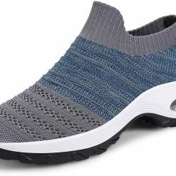 Nuheel® Womens Walking Shoes Sock Sneakers Mesh Platform Air Cushion Sneakers