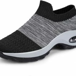 Nuheel® Womens Walking Shoes Sock Sneakers Mesh Platform Air Cushion Sneakers