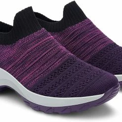 Nuheel® Womens Walking Shoes Sock Sneakers Mesh Platform Air Cushion Sneakers