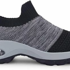 Nuheel® Womens Walking Shoes Sock Sneakers Mesh Platform Air Cushion Sneakers