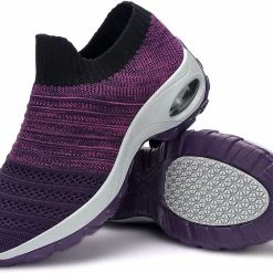 Nuheel® Womens Walking Shoes Sock Sneakers Mesh Platform Air Cushion Sneakers