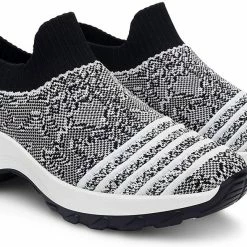 Nuheel® Womens Walking Shoes Sock Sneakers Mesh Platform Air Cushion Sneakers