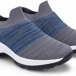 Nuheel® Womens Walking Shoes Sock Sneakers Mesh Platform Air Cushion Sneakers
