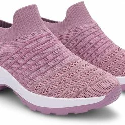 Nuheel® Womens Walking Shoes Sock Sneakers Mesh Platform Air Cushion Sneakers