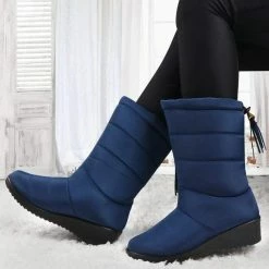 Nuheel® Waterproof Winter Snow Boots Women Tassel Ankle Boots