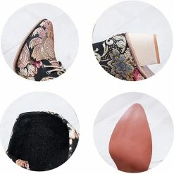 Nuheel® Woman Women's Vintage Ankle Boots Embroidered Low Block Heel 55 Nuheel® Woman Women's Vintage Ankle Boots Embroidered Low Block Heel