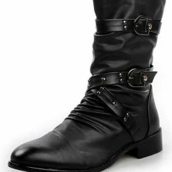 Nuheel® Nuheel Casual Large Size Rivets Ankle Boots Square Root Bootie 13.5