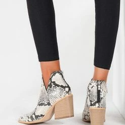 Nuheel® Nuheel Microfiber Ankle Boots For Women Leopard Snake Print Chelsea Boots Bootie