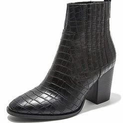 Nuheel® Ankle & Bootie Nuheel PU Ankle Boots Thick Heeled Boots Chelsea Boots For Women Bootie 11