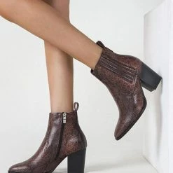 Nuheel® Nuheel Imitation Snake Skin Ankle Boots Thick Heel Heeled Boots Bootie For Women 17 Nuheel® Nuheel Imitation Snake Skin Ankle Boots Thick Heel Heeled Boots Bootie For Women