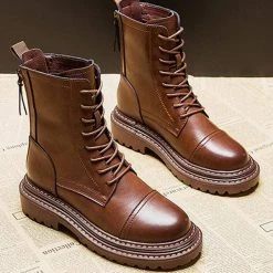 Nuheel® Ankle & Bootie Nuheel Leather Ankle Boots Women Keep Warm Chelsea Boots Plus Velvet Snow Boots