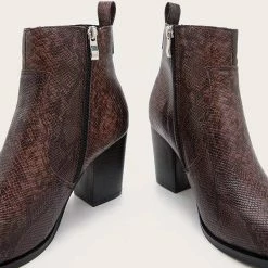 Nuheel® Nuheel Imitation Snake Skin Ankle Boots Thick Heel Heeled Boots Bootie For Women 15 Nuheel® Nuheel Imitation Snake Skin Ankle Boots Thick Heel Heeled Boots Bootie For Women