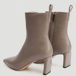 Nuheel® Nuheel Leather Ankle Boots Crocodile Pattern Booties For Women Black 11 Ankle & Bootie