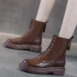 Nuheel® Ankle & Bootie Nuheel Leather Ankle Boots Women Keep Warm Chelsea Boots Plus Velvet Snow Boots