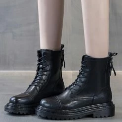 Nuheel® Ankle & Bootie Nuheel Leather Ankle Boots Women Keep Warm Chelsea Boots Plus Velvet Snow Boots