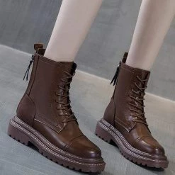 Nuheel® Ankle & Bootie Nuheel Leather Ankle Boots Women Keep Warm Chelsea Boots Plus Velvet Snow Boots