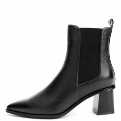 Nuheel® Ankle & Bootie Nuheel Leather Booties For Women Pointed Chelsea Boots Ankle Boots Brown 11